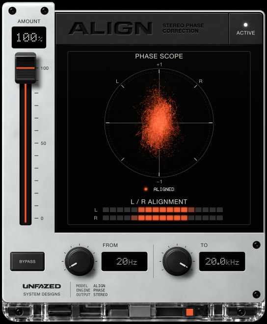 ALIGN on: a tall orange cloud, ALIGNED status and both timing bars on the same cells.